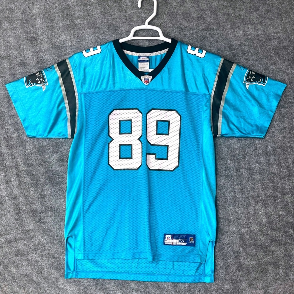 Carolina Panthers Steve Smith 89 Jersey Blue Kids Reebok NFL XL 18-20